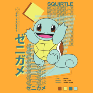 Pokémon Squirtle - Mens Block T shirt Design