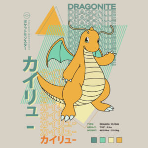 Pokémon Dragonite - Unisex Stencil Hoodie Design