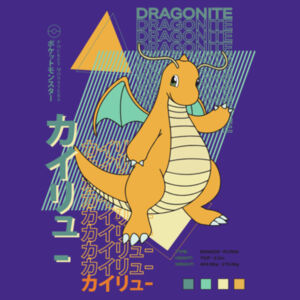Pokémon Dragonite - Mens Block T shirt Design