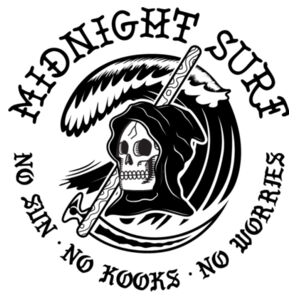 Midnight Surf Grim Reaper  - Mens Staple T shirt Design