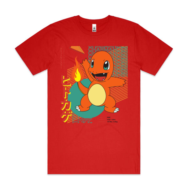 Pokémon Charmander - Mens Block T shirt Thumbnail